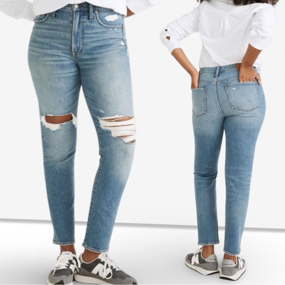 Madewell The Perfect Vintage Jean in Light Denman Wash & Distressed | Size 29